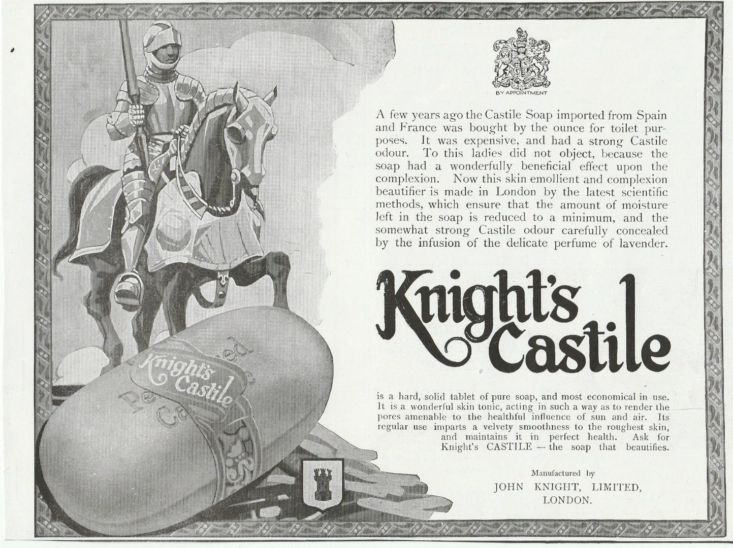 Knight's Castile Soap - print ad c1920