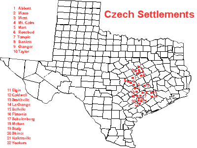 Czech settlements in Texas