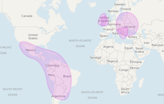 Ethnicity regions mapped by MyHeritage